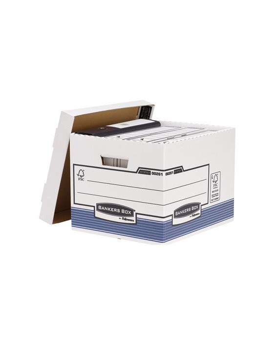 Cajon fellowes carton reciclado para almacenamiento de archivo capacidad 4 cajas de archivo tamaño din a4
