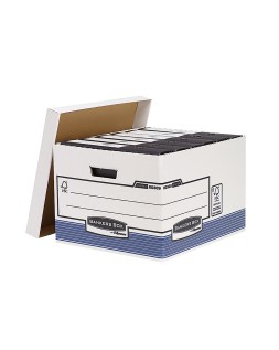 Cajon fellowes carton reciclado para almacenamiento de archivo capacidad 4 cajas de archivo tamaño din a4