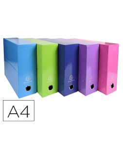 Caja transferencia exacompta iderama din a4 lomo 90 mm colores surtidos
