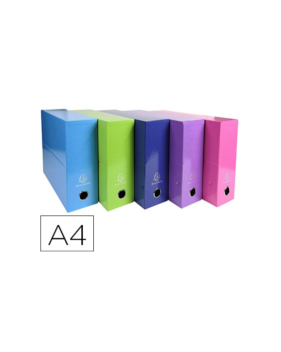 Caja transferencia exacompta iderama din a4 lomo 90 mm colores surtidos