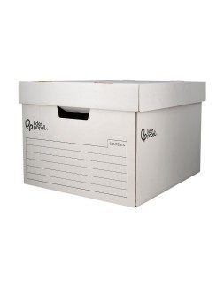 Cajon contenedor liderpapel carton automatico para 4 cajasarchivo definitivo folio / 5 archivadores a-z 430x383x265mm