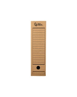 Caja archivo definitivo liderpapel folio carton reciclado 325g/m2 lomo 100 mm kraft 365x100x251 mm
