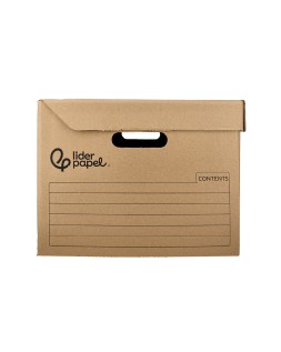 Cajon contenedor liderpapel carton manual para 5 cajas archivo definitivo folio / 6 archivadores a-z 540x410x300mm