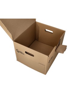 Cajon contenedor liderpapel carton manual para 5 cajas archivo definitivo folio / 6 archivadores a-z 540x410x300mm