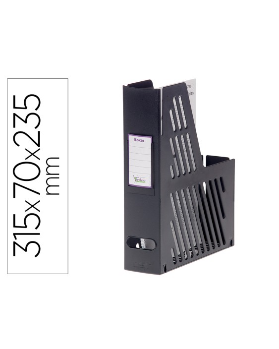 Revistero boxer archivo 2000 cajetin con tarjetero identificador negro 240x75x315 mm