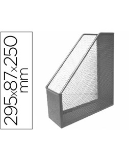 Revistero metalico q-connect rejilla gxa29 gris 87x295x250 mm