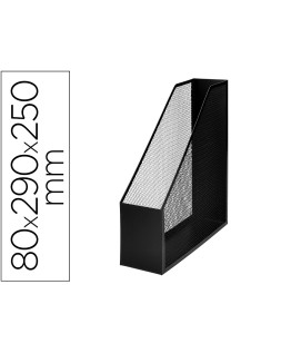 Revistero metalico q-connect rejilla negro 79x289x250 mm