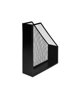 Revistero metalico q-connect rejilla negro 79x289x250 mm