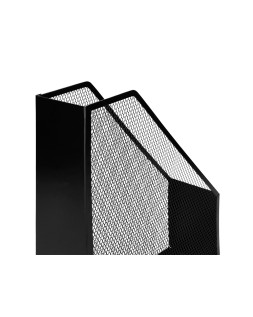 Revistero metalico q-connect rejilla negro 79x289x250 mm