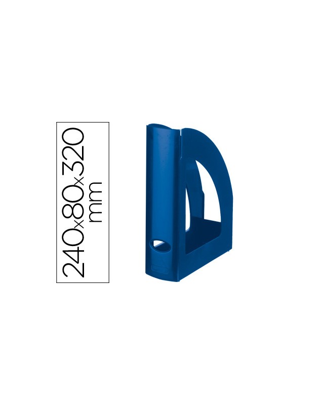 Revistero plastico q-connect azul opaco