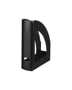 Revistero plastico q-connect negro opaco 100% reciclado