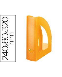 Revistero plastico q-connect naranja translucido