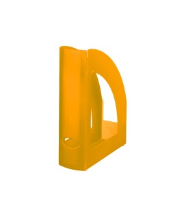 Revistero plastico q-connect naranja translucido