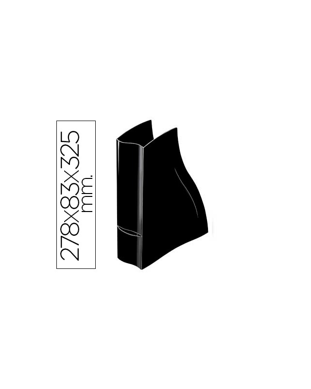 Revistero cep ellypse greenspirit plastico negro 278 x 83 x 325 mm