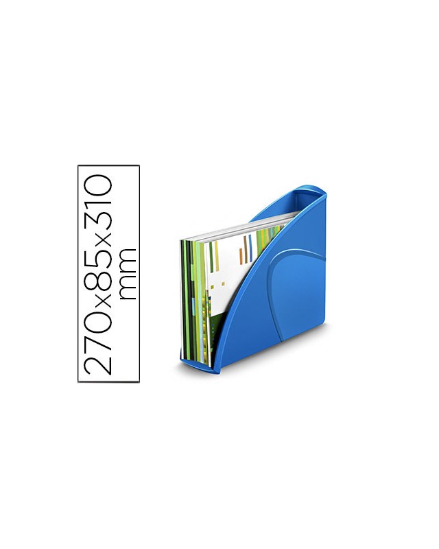 Revistero cep plastico uso vertical / horizontal azul 85x270x310 mm
