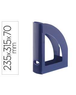 Revistero archivo 2000 antimicrobiano sanitized poliestireno lomo 80 mm azul 250x80x320 mm