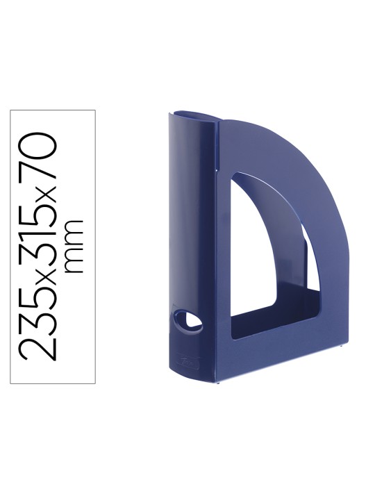 Revistero archivo 2000 antimicrobiano sanitized poliestireno lomo 80 mm azul 250x80x320 mm