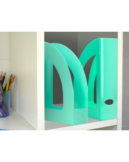 Revistero plastico q-connect color menta 320x250x80 mm