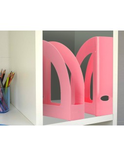 Revistero plastico q-connect color rosa pastel 320x250x80 mm