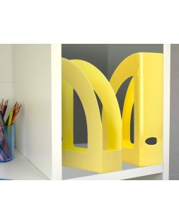 Revistero plastico q-connect color amarillo pastel 320x250x80 mm