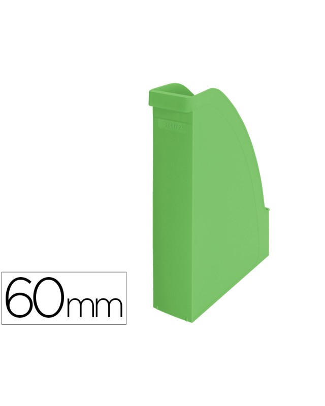 Revistero leitz recycle plastico lomo 60 mm verde 78x308x278 mm