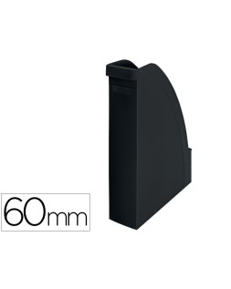 Revistero leitz recycle plastico lomo 60 mm negro 78x308x278 mm