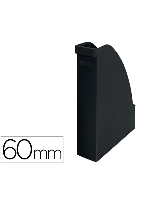 Revistero leitz recycle plastico lomo 60 mm negro 78x308x278 mm