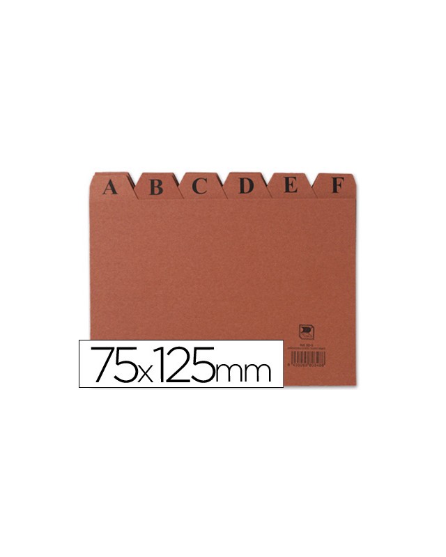 Indice fichero carton nº2 75x125 mm