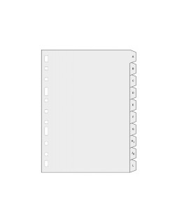 Separador alfabetico multifin 3005 plastico folio natural 20 pestañas 215x310 mm