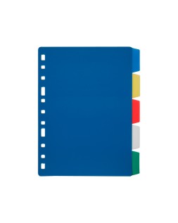 Separador liderpapel plastico juego de 5 separadores cuarto 11 taladros