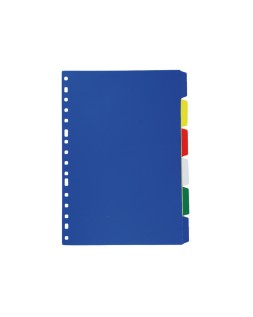 Separador liderpapel plastico juego de 6 separadores folio 16 taladros