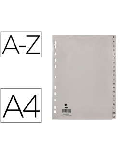 Separador alfabetico q-connect plastico a-z din a4 multitaladro