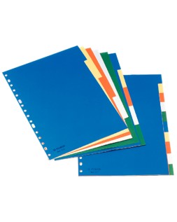 Separador esselte plastico juego de 10 separadores din a4 con 5 colores multitaladro