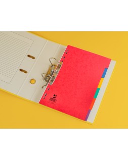 Separador q-connect cartulina brillo juego de 6 separadores din a4 multitaladro