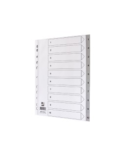 Separador numerico q-connect plastico 1-10 juego de 10 separadores din a4 multitaladro
