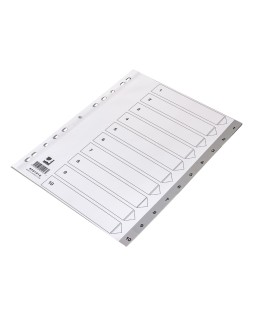 Separador numerico q-connect plastico 1-10 juego de 10 separadores din a4 multitaladro