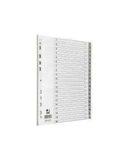 Separador numerico q-connect plastico 1-20 juego de 20 separadores din a4 multitaladro