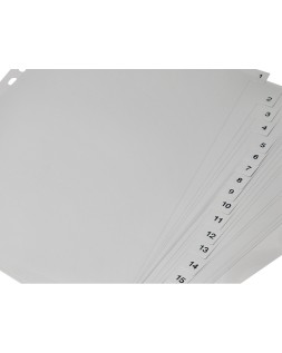 Separador numerico q-connect plastico 1-20 juego de 20 separadores din a4 multitaladro