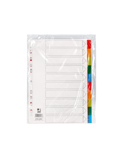 Separador q-connect plastico juego de 10 separadores din a4 multitaladro