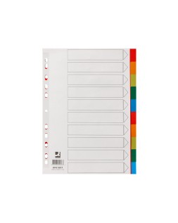 Separador q-connect plastico juego de 10 separadores din a4 multitaladro