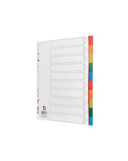 Separador q-connect plastico juego de 10 separadores din a4 multitaladro