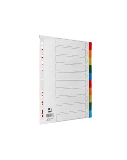 Separador q-connect plastico juego de 10 separadores din a4 multitaladro