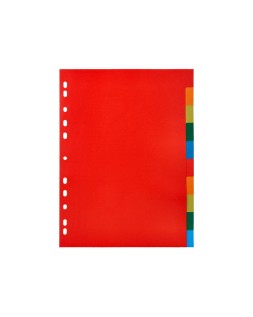 Separador q-connect plastico juego de 10 separadores din a4 multitaladro