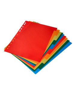 Separador q-connect plastico juego de 10 separadores din a4 multitaladro
