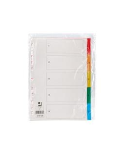 Separador q-connect plastico juego de 5 separadores din a4 multitaladro
