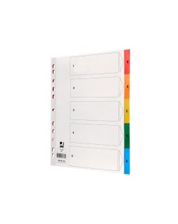 Separador q-connect plastico juego de 5 separadores din a4 multitaladro