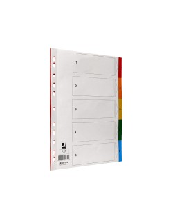 Separador q-connect plastico juego de 5 separadores din a4 multitaladro