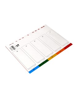 Separador q-connect plastico juego de 5 separadores din a4 multitaladro