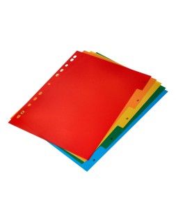 Separador q-connect plastico juego de 5 separadores din a4 multitaladro