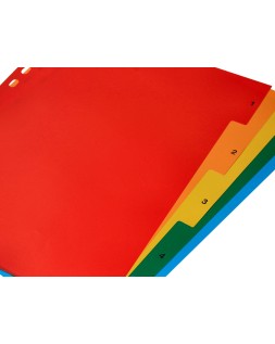 Separador q-connect plastico juego de 5 separadores din a4 multitaladro